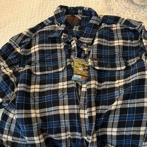 Orvis Blue Plaid Men’s Flannel Shirt - 3X